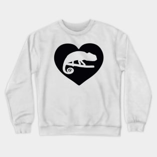 Chameleon Silhouette Heart for Chameleon Lovers Crewneck Sweatshirt